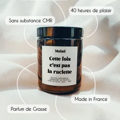 Decorative objects - Scented Candle - This Time It's Not Raclette - White Musk - 160g - MUISTI
