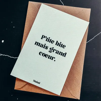 Card shop - Postcard message - Small penis but big heart - Size 10x15cm - MUISTI