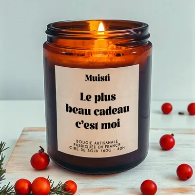 Decorative objects - Scented Candle - The most beautiful gift is me - White Musk - 160g - MUISTI