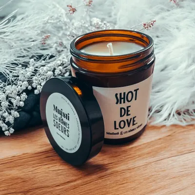 Objets de décoration - Bougie Muisti & LBS - Shot de love – Parfum Fleur d’oranger – 160g - MUISTI