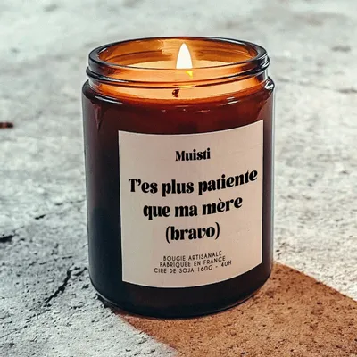 Decorative objects - Scented Candle - You're more patient than my mother (well done) - White Musk - 160g - MUISTI