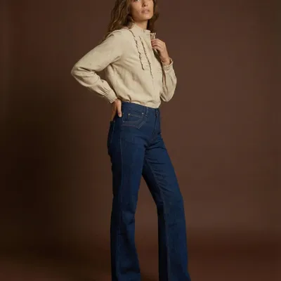 Apparel - 308 . SOLINE RUFFLE SHIRT - STELLA FOREST