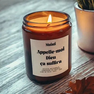 Decorative objects - Scented Candle - Call Me God, That Will Be Enough - White Musk - 160g - MUISTI