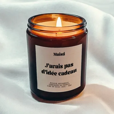 Objets de décoration - Bougie Parfumée - J'avais pas d'idée cadeau - Musc blanc – 160g - MUISTI