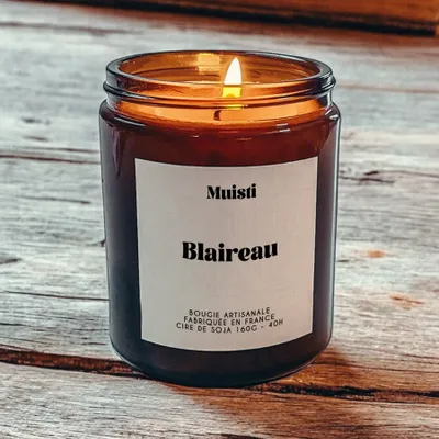 Objets de décoration - Bougie Parfumée - Blaireau - Musc blanc – 160g - MUISTI