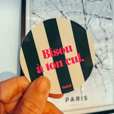 Carterie - Sticker - Bisou à ton cul – 8cm - MUISTI