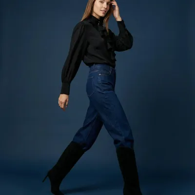 Apparel - 307. JABOT ESTRELLA SHIRT - STELLA FOREST