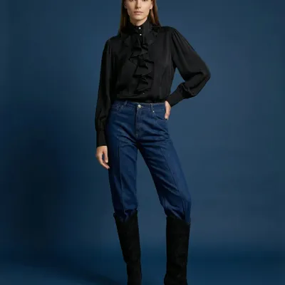 Apparel - 307. JABOT ESTRELLA SHIRT - STELLA FOREST