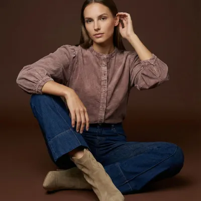 Apparel - 305 . M3/4 ENORA SHIRT - STELLA FOREST