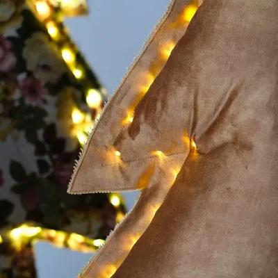 Coussins textile - Sapin lumineux BRONZE - ROSE VELOURS