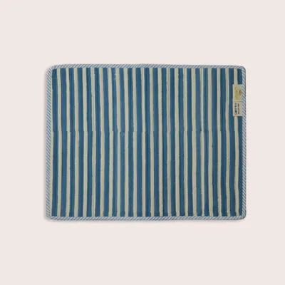 Sets de table - Set de table matelassé RANG Light Blue - JAMINI BY USHA BORA