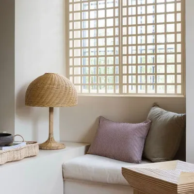 Table lamps - RATTAN TWISTED BASE TABLE LAMP - MAHE HOMEWARE