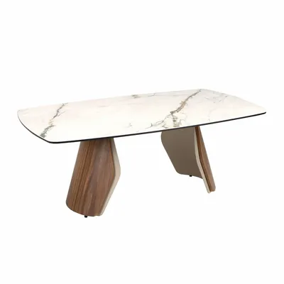 Coffee tables - Oval barrel-shaped coffee table, made of marble and steel . - ANGEL CERDÁ