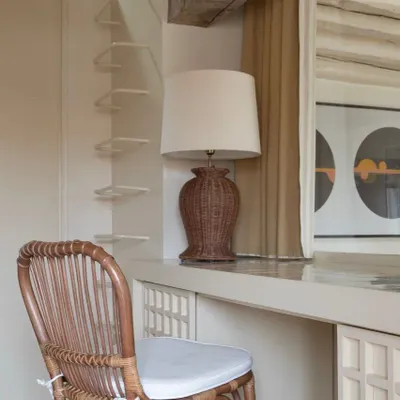 Table lamps - ISABELLA RATTAN BASE TABLE LAMP - MAHE HOMEWARE