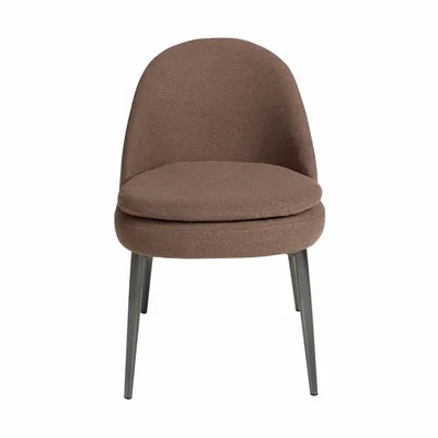 Chaises - Chaise en tissu marron foncé - ANGEL CERDÁ
