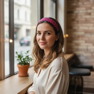 Accessoires cheveux - serre-tête Renata Classique motifs mailles bi couleurs - MAISON FITZGERALD