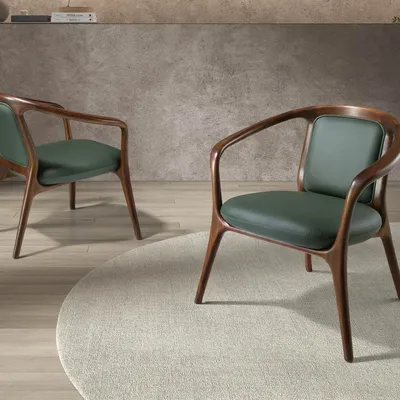 Armchairs - Dark green leatherette  armchair. - ANGEL CERDÁ