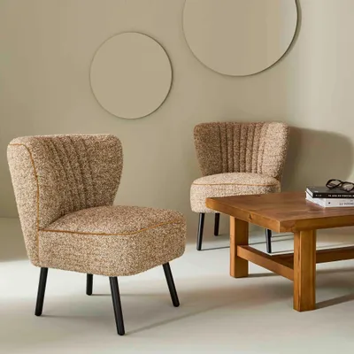 Armchairs - Gina caramel armchair - SIGNATURE MOBILIER ET DÉCORATION