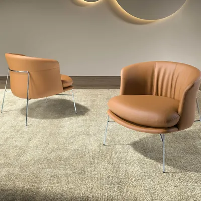 Fauteuils - Fauteuil en similicuir marron - ANGEL CERDÁ