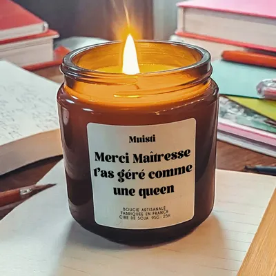 Objets de décoration - Bougie Parfumée - Merci Maîtresse, t'as géré comme une queen - MUISTI