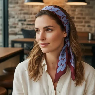 Serre-tête - Serre-tête Adriana pans longs motifs mailles - MAISON FITZGERALD