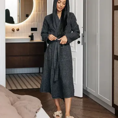 Peignoirs - Peignoir de bain en lin gaufré - MAGICLINEN