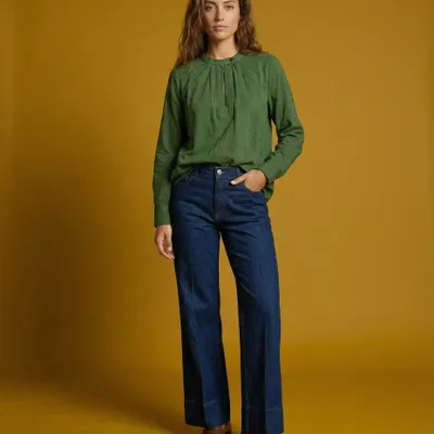 Apparel - 126 . ZELIE COLLAR TUNIC - STELLA FOREST