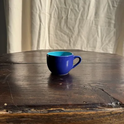 Mugs - Set of 12 small vintage espresso cups duo of blue Made in Italy - OFFICE OBJETS