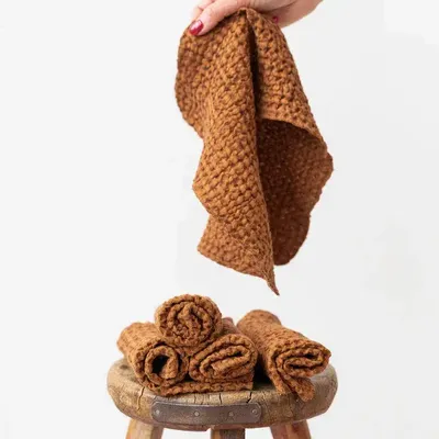 Other bath linens - Linen waffle face cloth set of 5 - MAGICLINEN