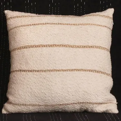 Fabric cushions - Ribbed Cotton Wool Cushion - Kenji - PASHMA