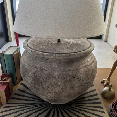 Lampes de bureau  - Terra Bruta - Lampe de table en terre cuite - Fabriquée à la main au P - ARTISAN BY MF