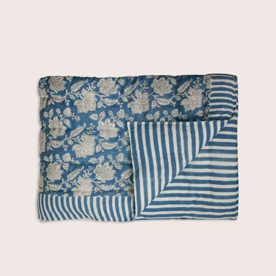 Bed linens - RANG Light Blue bedspread - JAMINI BY USHA BORA