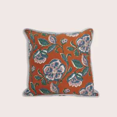 Fabric cushions - LONI cushion cover Orange - JAMINI BY USHA BORA