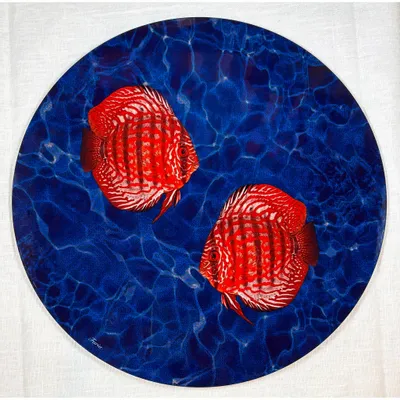 Placemats - placemats - pesci sottopiatto rotondo - #02 - FURIA LIVING