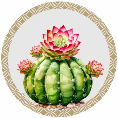 Placemats - placemats - piante grasse sottopiatto rotondo - #01 - FURIA LIVING