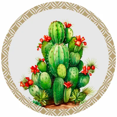 Placemats - placemats - piante grasse sottopiatto rotondo - #03 - FURIA LIVING