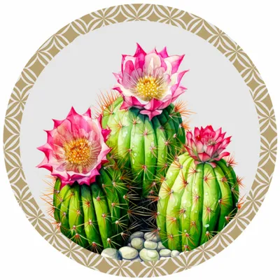 Placemats - placemats - piante grasse sottopiatto rotondo - #04 - FURIA LIVING