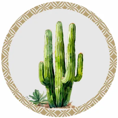 Placemats - placemats - piante grasse sottopiatto rotondo - #05 - FURIA LIVING