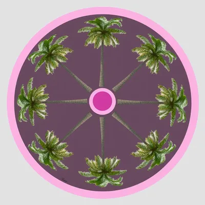 Table mat - Bottle coaster - Palma Sottobottiglia Rotondo - #02 - FURIA LIVING