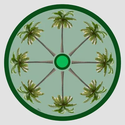 Table mat - Bottle coaster - Palma Sottobottiglia Rotondo - #06 - FURIA LIVING