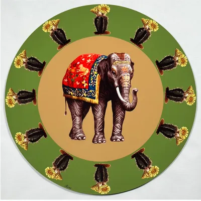 Dessous de plat - Dessous de verre - Elefante Sottobicchiere Rotondo - #03 - FURIA LIVING