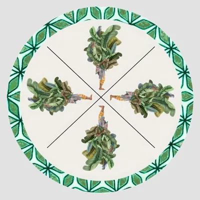 Placemats - placemats - Leaf man Sottopiatto Rotondo - #04 - FURIA LIVING