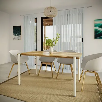 Tables Salle à Manger - PIED DE TABLE HAUTE EN ACIER TOPAZE - LOT DE 2 PIEDS - DECO-GEM