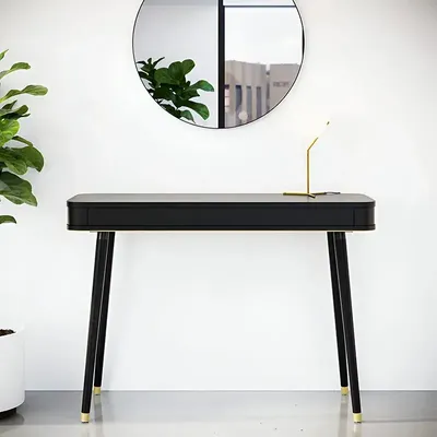 Dining Tables - High black wooden table leg - 71.5 cm Libra - Set of 2 legs - DECO-GEM