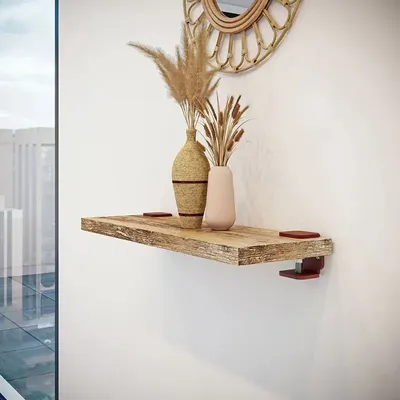 Objets de décoration - SUPPORT MURAL EN ACIER GRENAT - LOT DE 2 SUPPORTS - DECO-GEM