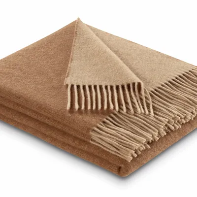 Plaids - Plaids unis en laine/cachemire - BIEDERLACK