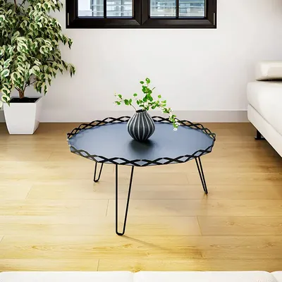 Tables de jardin - TABLE BASSE EN ACIER AURA - DECO-GEM
