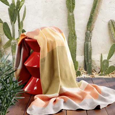 Throw blankets - Blanket Stripe Oasis - BIEDERLACK