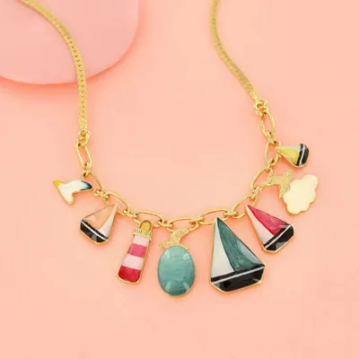 Jewelry - HORIZON NECKLACE GOLD COLOR MULTI - TARATATA BIJOUX