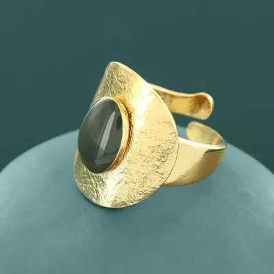 Jewelry - SOLEDAD RING GOLD GREEN - TARATATA BIJOUX